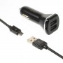 Cargador de mechero  micro USB 2,1A negro