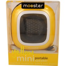 Mini altavoz portatil Mooster amplificado jack 3,5 amarillo