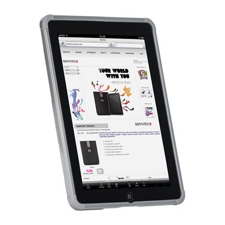 Funda iPad Soyntec padmotion 400 dark grey termoplastico protector