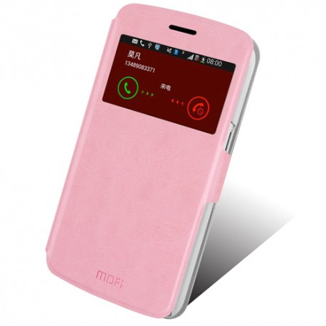 Funda tipo libro con ventana Samsung Galaxy Grand 2 G7100 / G7102 / G7105 / G7106 / 710S rosa