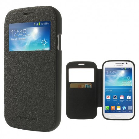 Funda tipo libro con ventana Samsung Galaxy Grand Neo  I9060 / I9062 / I9080 / I9082 negra