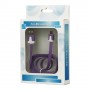 Cable cargador USB  con conector Micro USB extraplano violeta