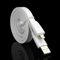 Cable cargador USB con conector Lightning  extraplano  para iPhone 5 / iPhone 5S / iPhone 5C / iPod