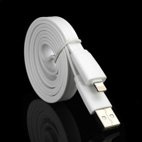 Cable cargador USB con conector Lightning  extraplano  para iPhone 5 / iPhone 5S / iPhone 5C / iPod