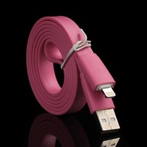 Cable cargador USB con conector Lightning  extraplano  para iPhone 5 / iPhone 6 / iPad mini / iPad m