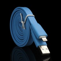 Cable cargador USB con conector Lightning  extraplano  para iPhone 5 / iPhone 5S / iPhone 5C / iPod