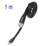 Cable cargador USB  con conector micro USB extraplano negro