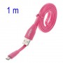 Cable cargador USB  con conector micro USB extraplano rosa