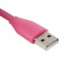 Cable cargador USB  con conector micro USB extraplano rosa