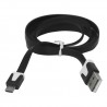 Cable cargador USB  con conector Micro USB extraplano negro