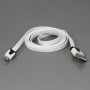 Cable cargador USB  con conector micro USB extraplano blanco