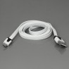 Cable cargador USB  con conector micro USB extraplano blanco