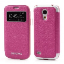 Funda tipo libro con ventana Samsung Galaxy S4 mini I9190 fucsia