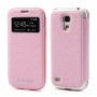 Funda tipo libro con ventana Samsung Galaxy S4 mini I9190 rosa