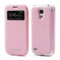 Funda tipo libro con ventana Samsung Galaxy S4 mini I9190 rosa