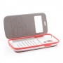 Funda tipo libro con ventana Samsung Galaxy S4 mini I9190 rosa