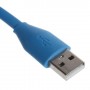 Cable cargador USB  con conector micro USB extraplano azul