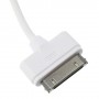 Cable cargador USB con conector iPhone 4 / 4s / iPad 2 / iPod touch 4 / iPod nano 6 blanco