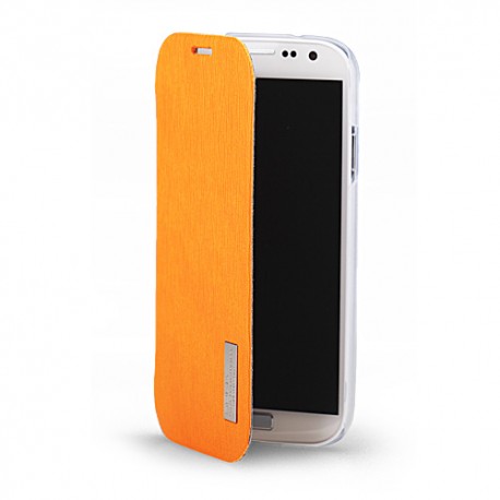 Funda Samsung Galaxy S4 I9500 / I9505 tipo libro  naranja