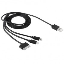 Cable cargador 3 en 1 con conector Lightning micro USB iPhone 4/4s/iPod/ipad