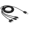 Cable cargador 3 en 1 con conector Lightning micro USB iPhone 4/4s/iPod/ipad