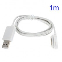 Cable cargador magnético USB para Sony Xperia Z1 / Z Ultra / Z2 / Z3 blanco