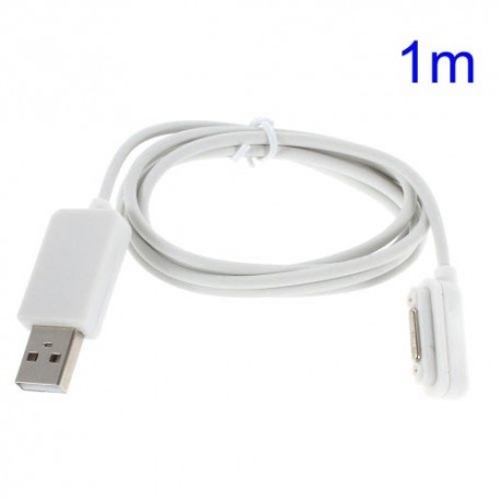 Cable cargador magnético USB para Sony Xperia Z1 / Z Ultra / Z2 / Z3 blanco