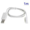 Cable cargador magnético USB para Sony Xperia Z1 / Z Ultra / Z2 / Z3 blanco