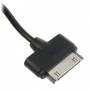 Cable cargador USB con conector iPhone 4 / 4s / iPad 2 / iPod touch 4 / iPod nano 6 negro