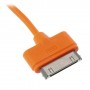 Cable cargador  USB con conector  iPhone 4 / 4s / iPad 2 / iPod touch 4 / iPod nano 6 naranja