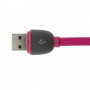 Cable cargador 2 en 1 micro USB y conector Lightning fucsia