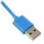 Cable cargador USB con conector iPhone 4 / 4s / iPad 2 / iPod Touch 4 / iPod nano 6 azul