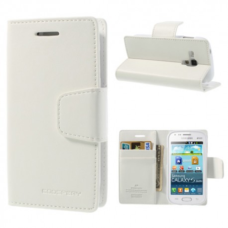 Funda tipo libro Samsung Galaxy S duos S7562 / S7560 / S7582 / S7580  blanca
