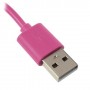 Cable cargador USB con conector iPhone 4 / 4s / iPad 2 / iPod touch 4 / iPod nano 6 rosa