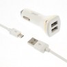 Cargador de mechero  micro USB 2,1A blanco