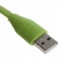 Cable cargador USB  con conector micro USB extraplano verde