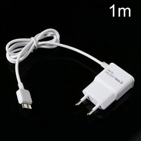 Cargador de red micro USB 3,0 Samsung Galaxy S5 / Galaxy Note 3 N9005 blanco