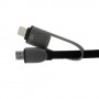 Cable cargador 2 en 1 micro USB y conector Lightning negro