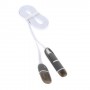 Cable cargador 2 en 1 micro USB y conector Lightning blanco