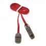 Cable cargador 2 en 1 micro USB y conector Lightning rojo