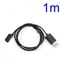 Cable cargador magnético USB para Sony Xperia Z1 / Z Ultra / Z2 / Z3 negro