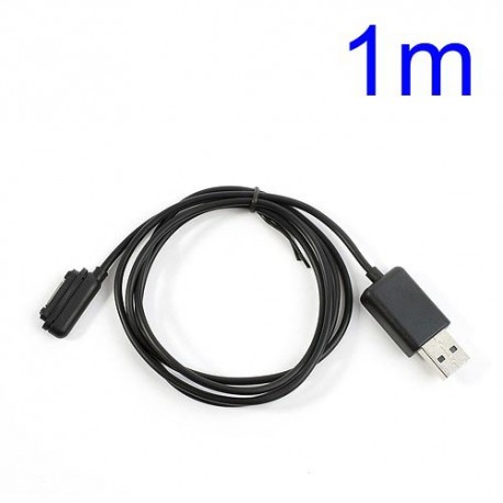 Cable cargador magnético USB para Sony Xperia Z1 / Z Ultra / Z2 / Z3 negro