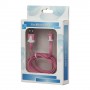 Cable cargador USB  con conector micro USB extraplano rosa