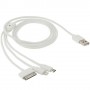Cable cargador 3 en 1 con conector Lightning micro USB  iPhone 4 /4s/ iPod / iPad