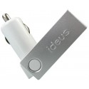 Cargador de mechero USB blanco + cable mfi Apple 5V/1A  para Iphone 3 y Iphone 4s