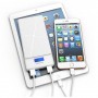 Power Bank 10000 mAh 2 USB con lcd blanco