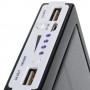 Power Bank Solar 5000 mAh 3 modos de luz led negro