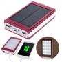 Power Bank Solar 5000 mAh 3 modos de luz led rojo