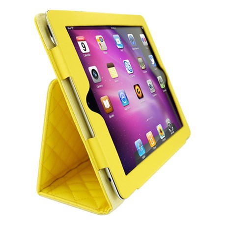 Funda Mooster iPad 2 case piel amarillo