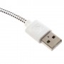 Cable cargador USB con conector micro USB nylon 2M blanco
